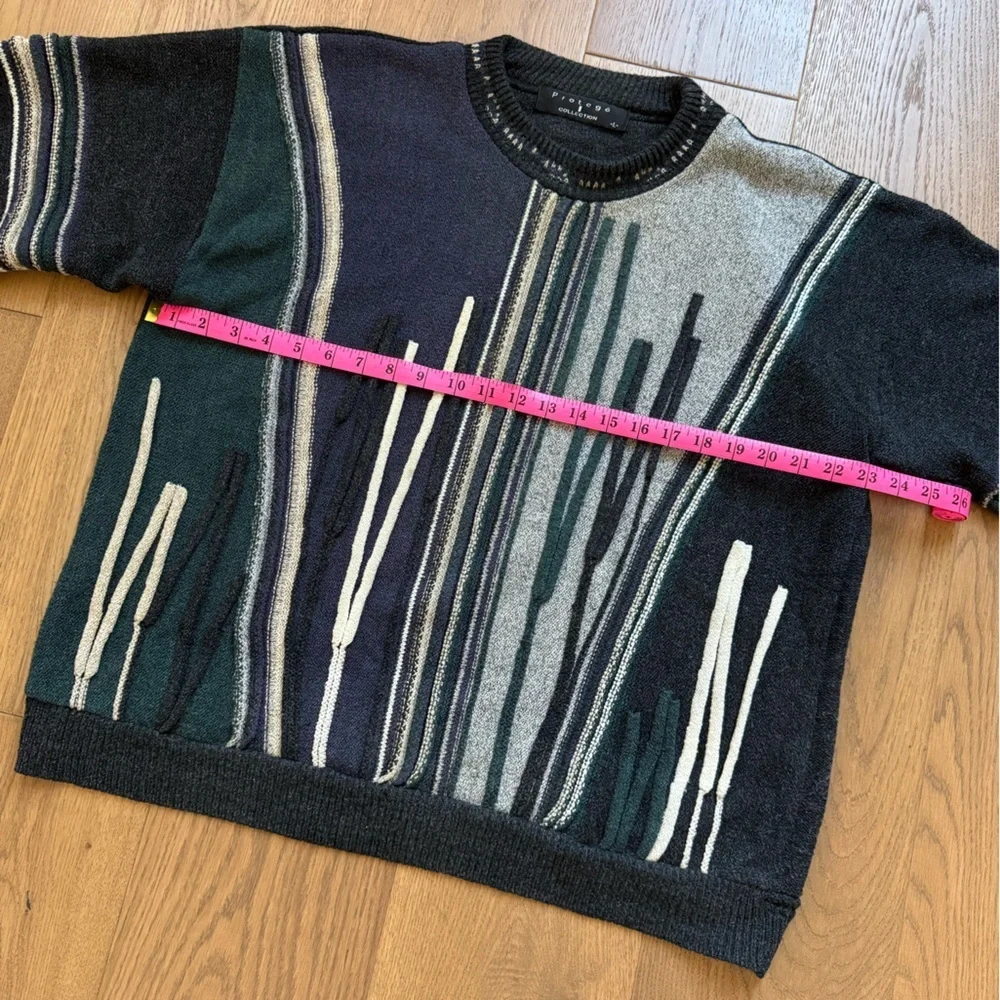 Protege Men's 3D Knit Coogi Style Crewneck Sweater - Vintage - Size L - Picture 8 of 8